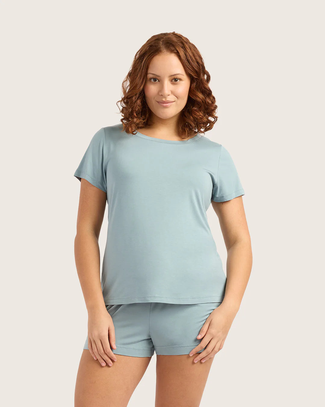 GoodNight Sleep Tee Mineral Blue M-BOODY Organic Bamboo Wear-Matakana Pharmacy