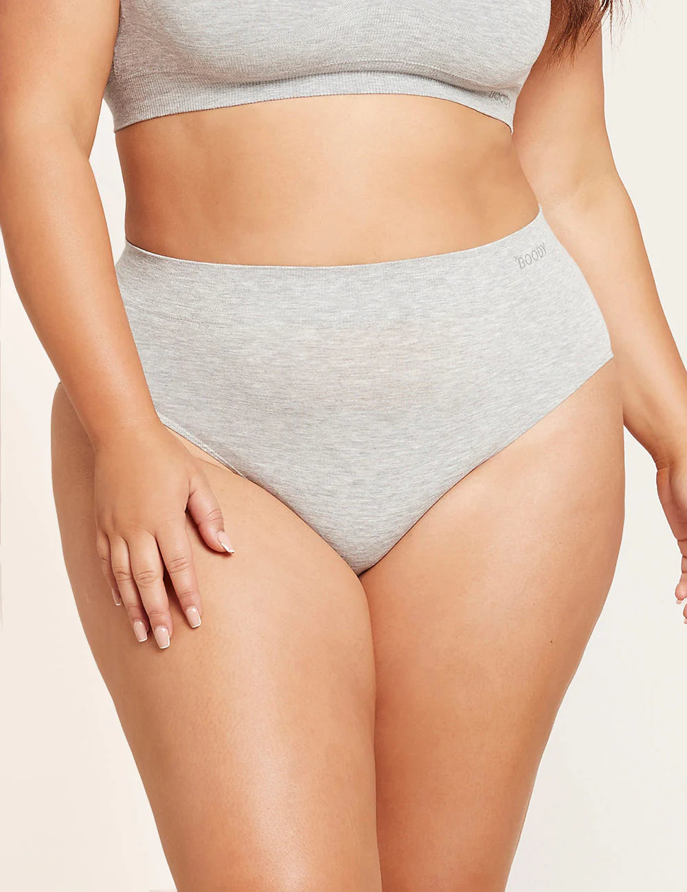 Image of Boody full briefs in light grey marle