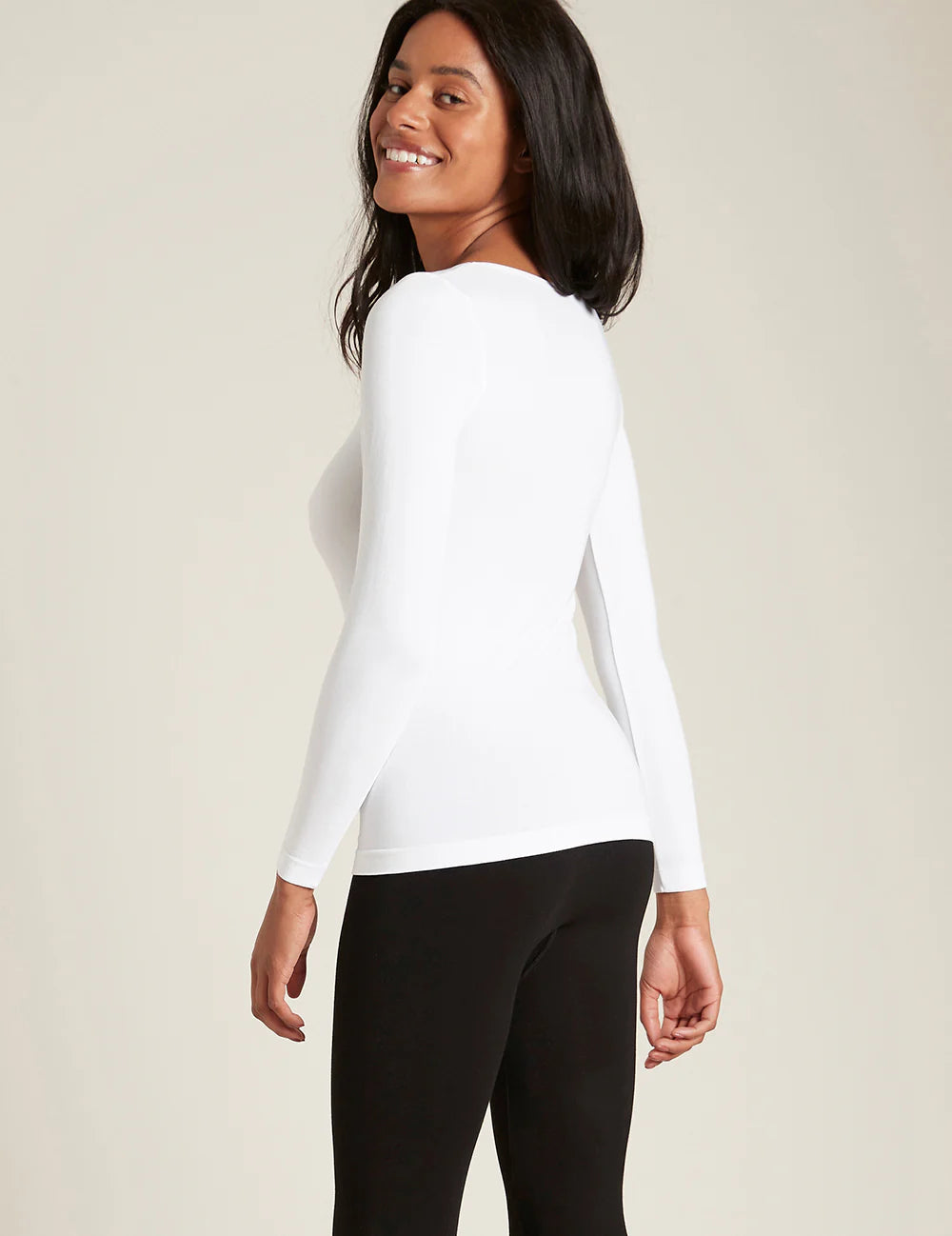Boody Long Sleeve Round Neck T-Shirt White S-Matakana Pharmacy