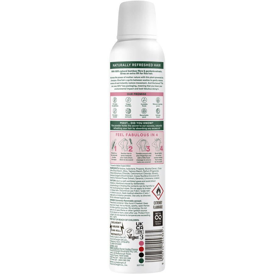 BATISTE Dry Shampoo Bamboo & Gardenia 200ml-Matakana Pharmacy