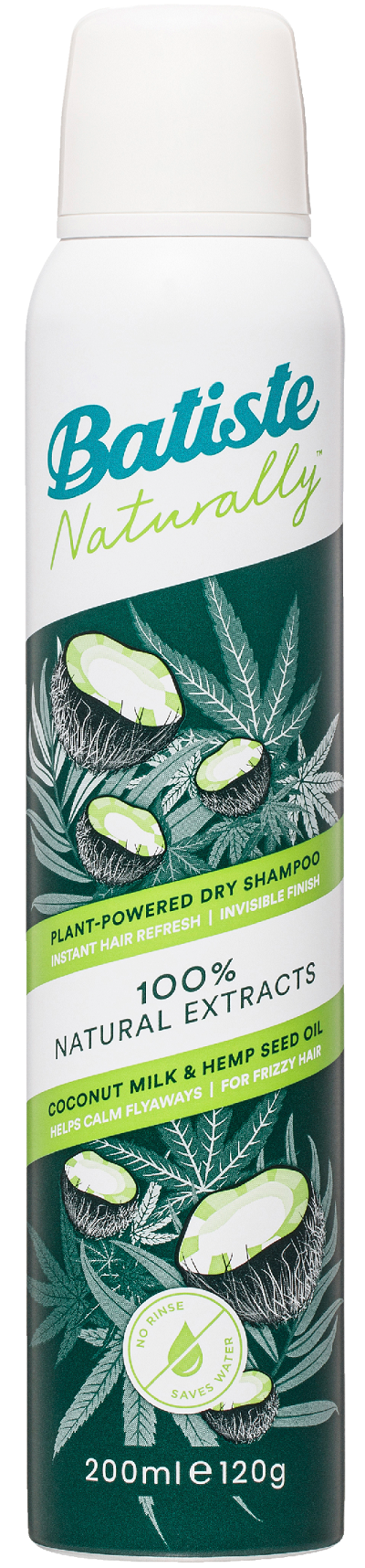 BATISTE Dry Shampoo Hemp & Coconut Oil 200ml-Matakana Pharmacy