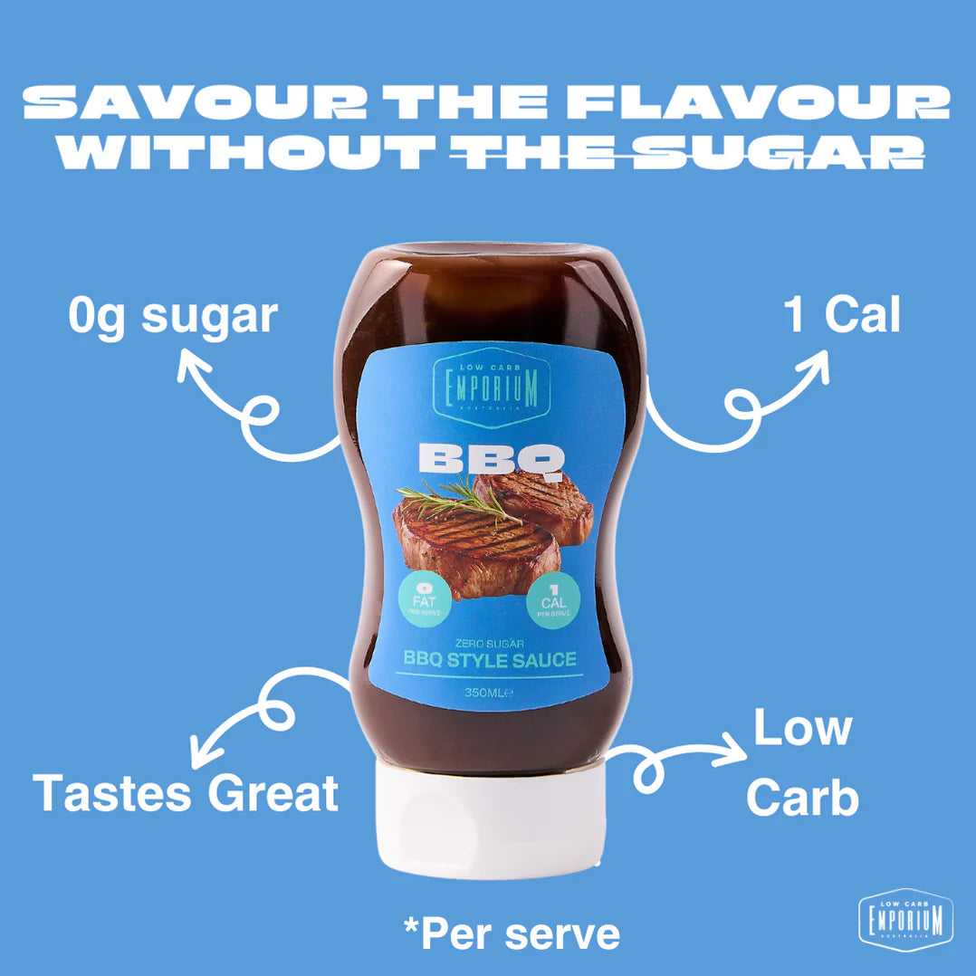 No Added Sugar BBQ Sauce 350ml-Low Carb Emporium-Matakana Pharmacy