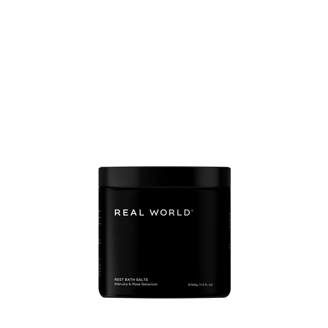 Manuka & Rose Geranium Bath Salts 500g-Real World-Matakana Pharmacy