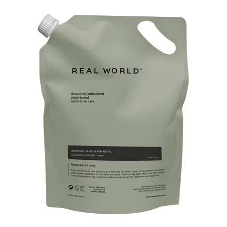 Restore Harakeke & Blood Orange Hand Wash Refill 2.5L-Real World-Matakana Pharmacy