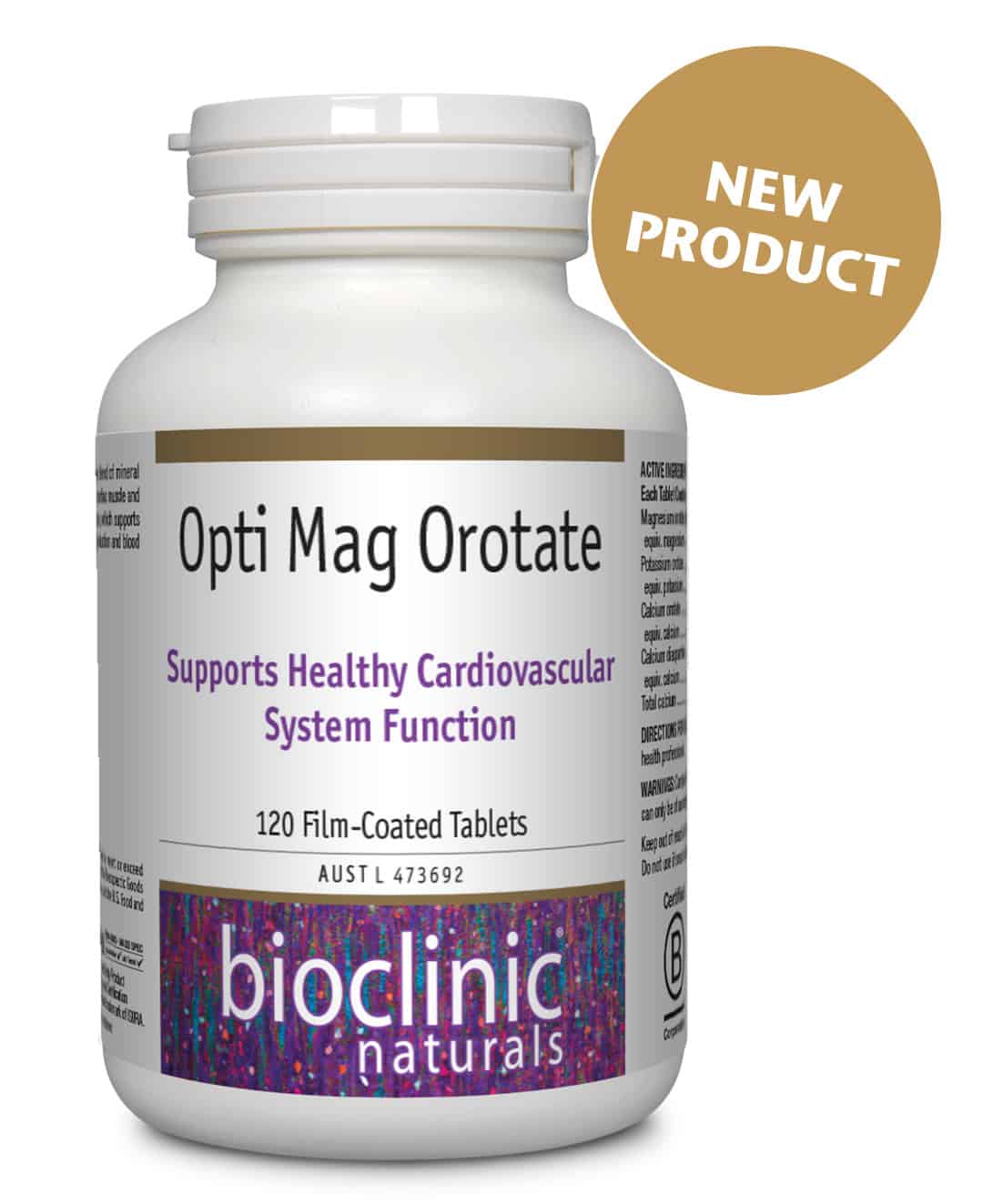 Opti Mag Orotate 120 Tabs-BioClinic Naturals-Matakana Pharmacy