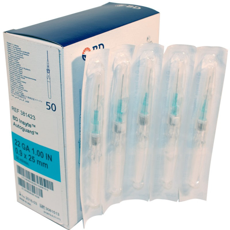 BD Insyte Vialon IV Catheter 22g x 1in Blue PK 50-Matakana Pharmacy