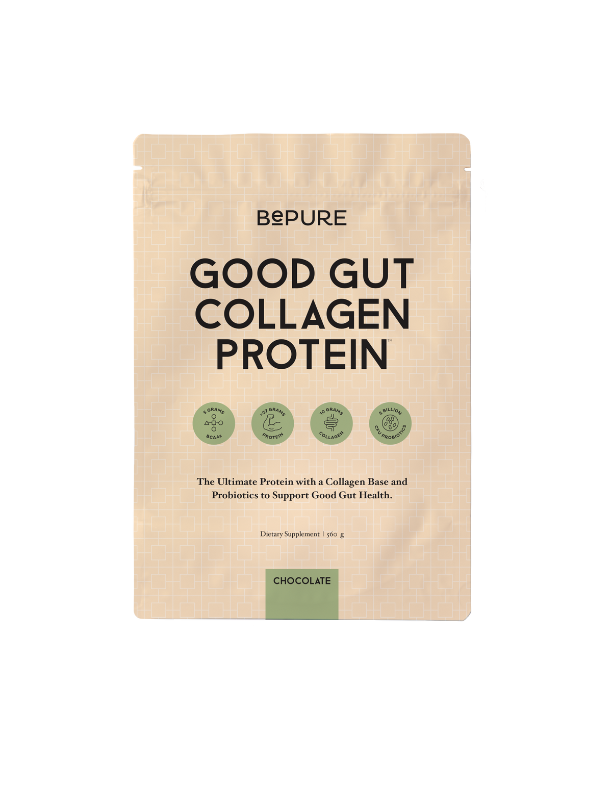 Good Gut Collagen Protein Chocolate Powder Refill 560g-Matakana Pharmacy