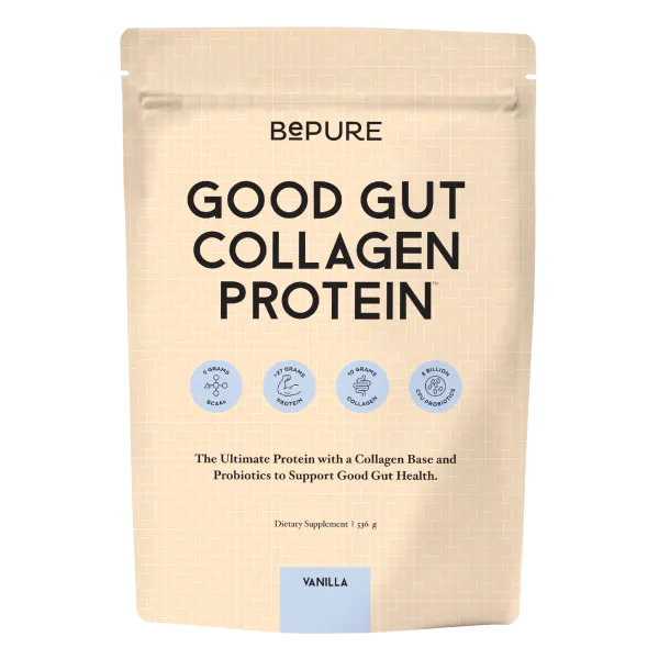 Good Gut Collagen Protein Vanilla Powder Refill 536g-BEPURE-Matakana Pharmacy