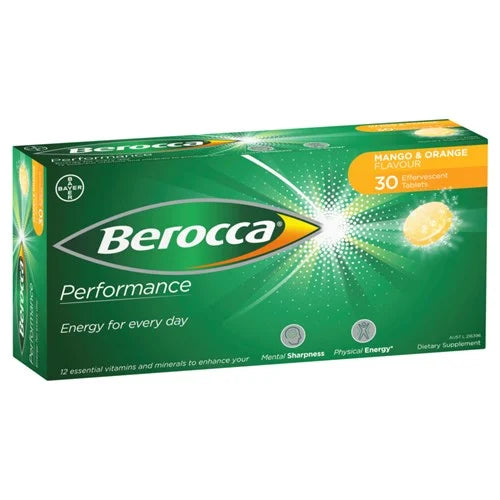 Berocca Energy Mango and Orange 30s-Matakana Pharmacy