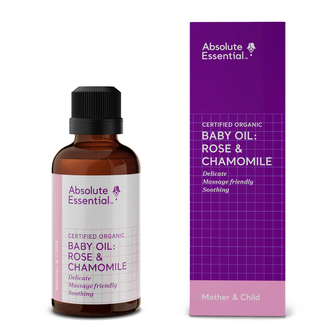Baby Oil: Rose & Chamomile Organic 50ml-Absolute Essential-Matakana Pharmacy