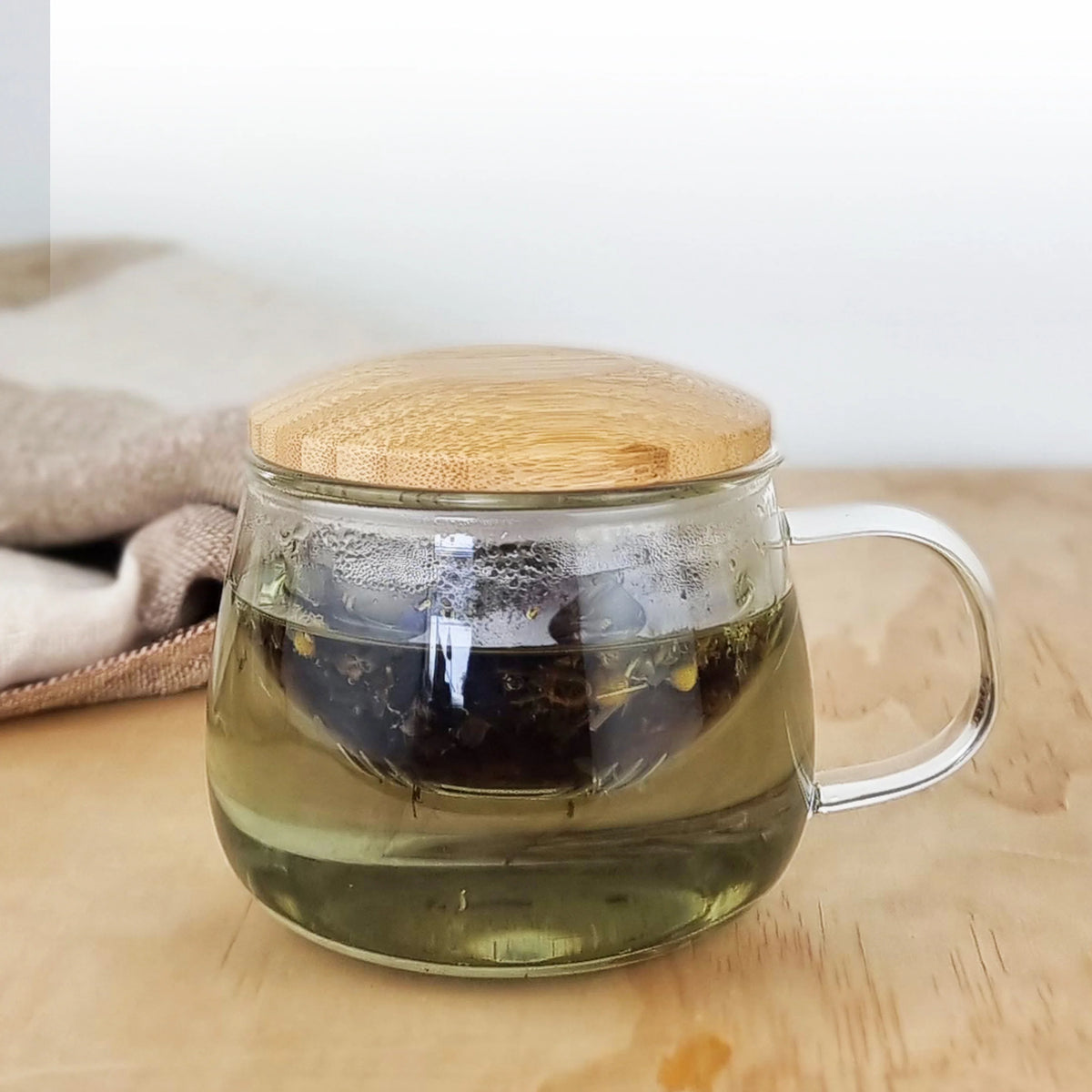 MagicT Wood Lid Glass Infuser Mug 300ml-Magic T-Matakana Pharmacy