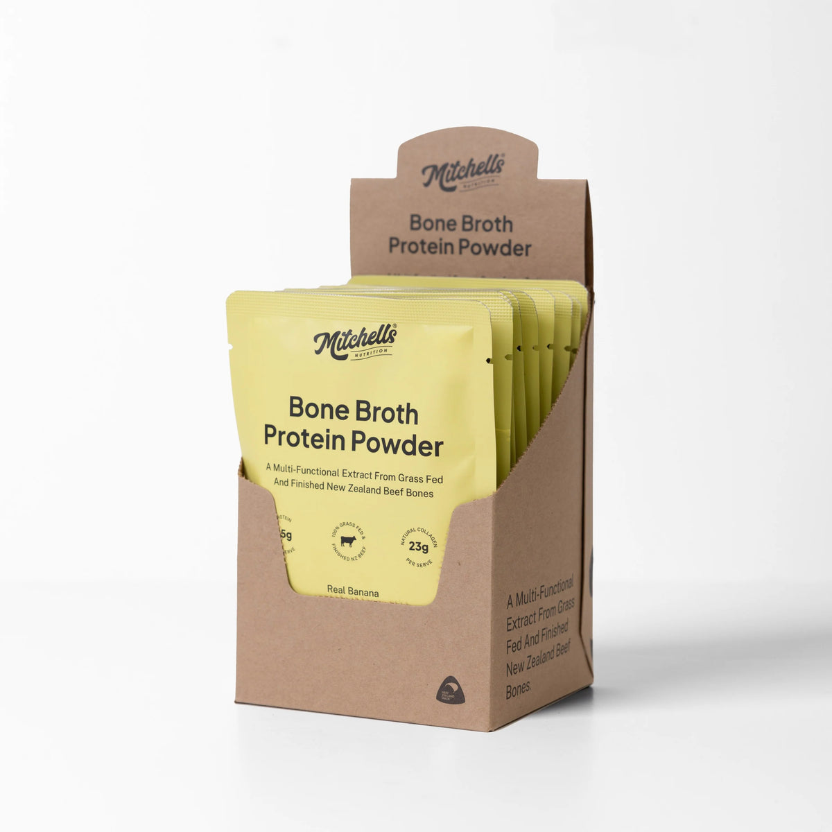 Sample Bone Broth Protein Banana 30g-Mitchells Nutrition-Matakana Pharmacy