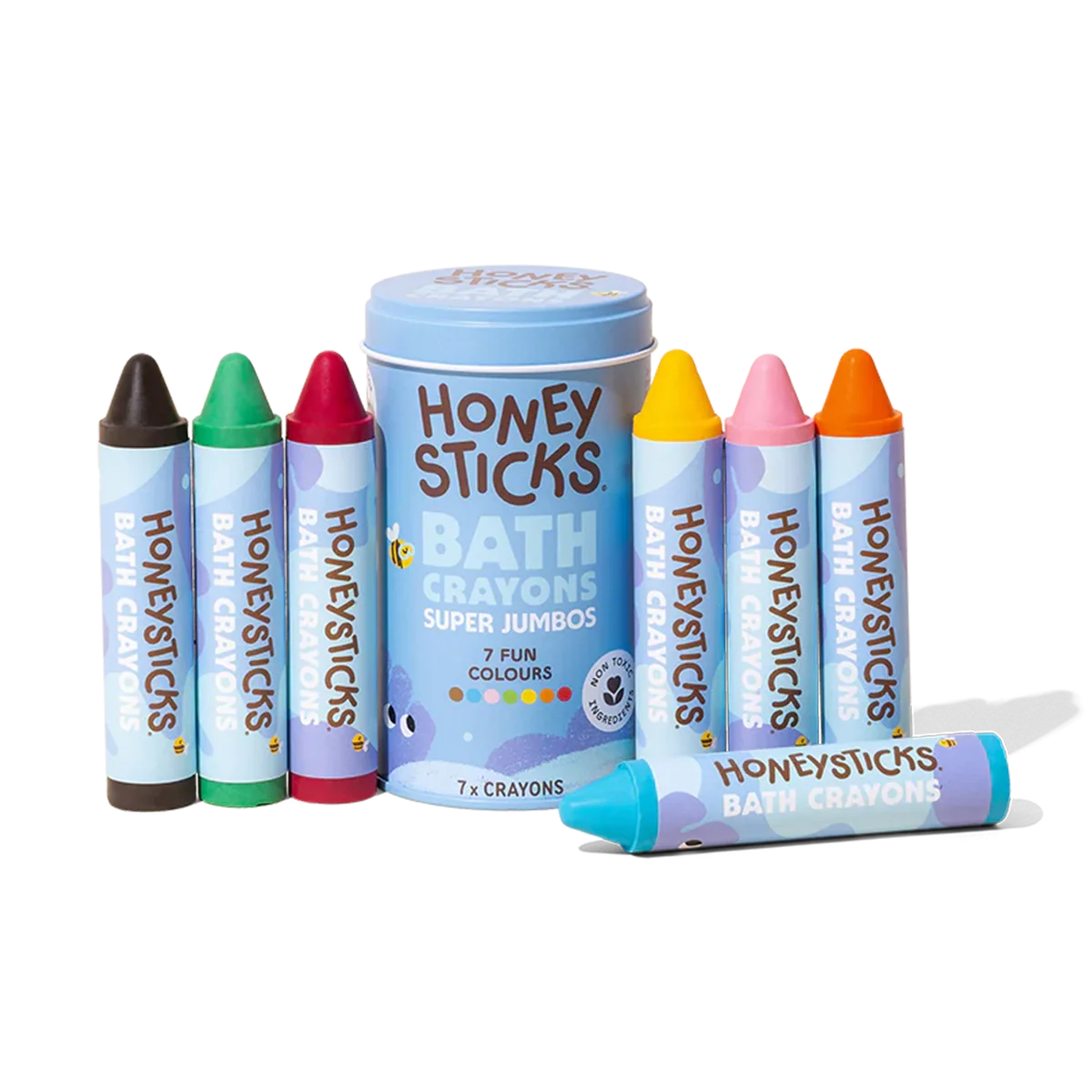 Bath Crayons Super Jumbos 7 Pack-Honey Sticks-Matakana Pharmacy