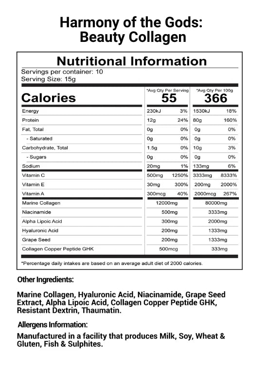 Harmony of the Gods Beauty Collagen+ 180g-Hercules-Matakana Pharmacy