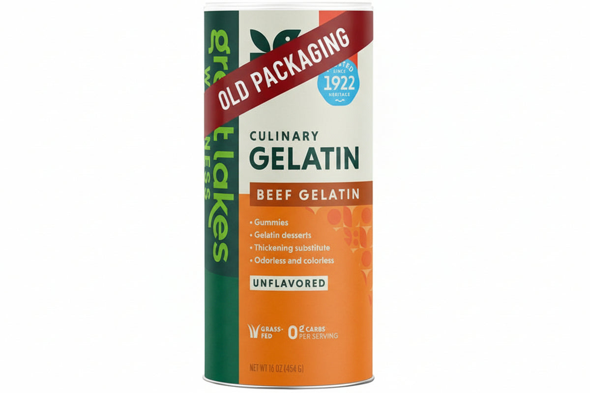 Image of the tin of Beef Hide Gelatin Unflavoured Powder 454g