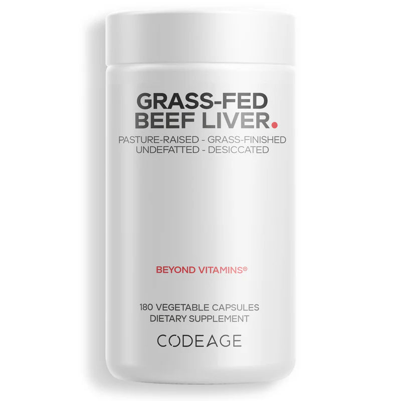 Grass Fed Beef Liver 180 Capsules  | CODEAGE