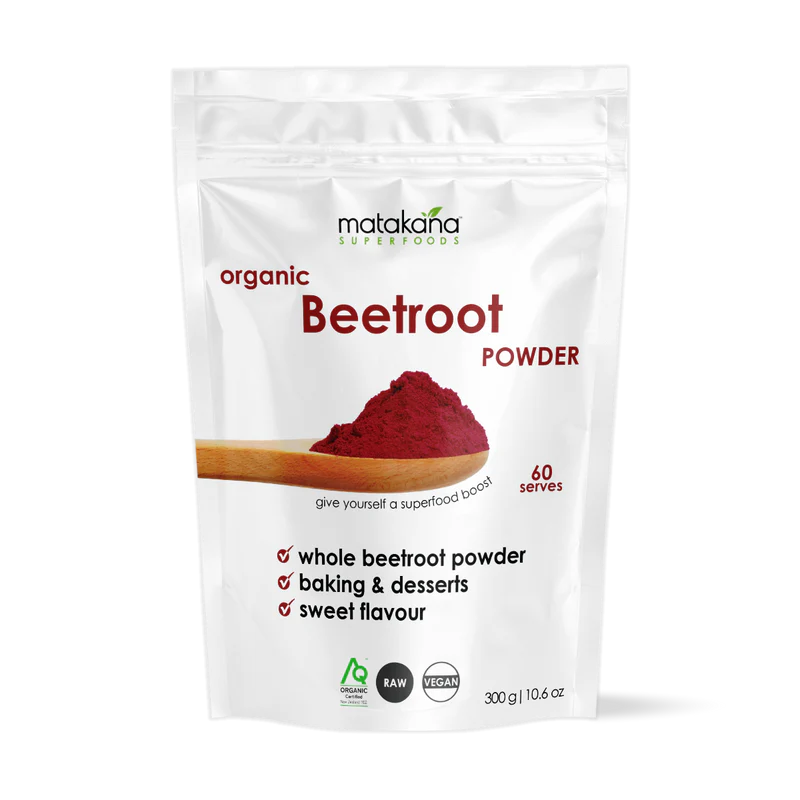 Beetroot Whole Powder Organic 300g-Matakana Superfoods-Matakana Pharmacy