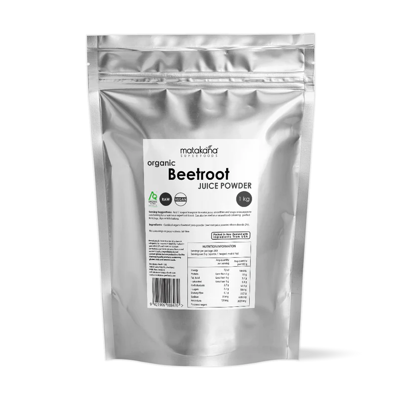 Beetroot Juice Powder Organic 1kg-Matakana Superfoods-Matakana Pharmacy