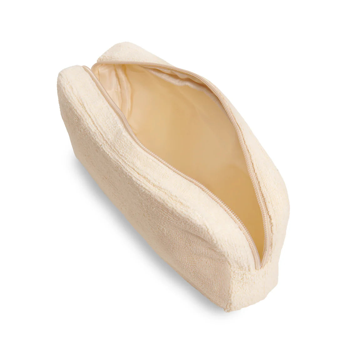 Terry Towelling Beach Pouch Latte-Avocado Zinc-Matakana Pharmacy