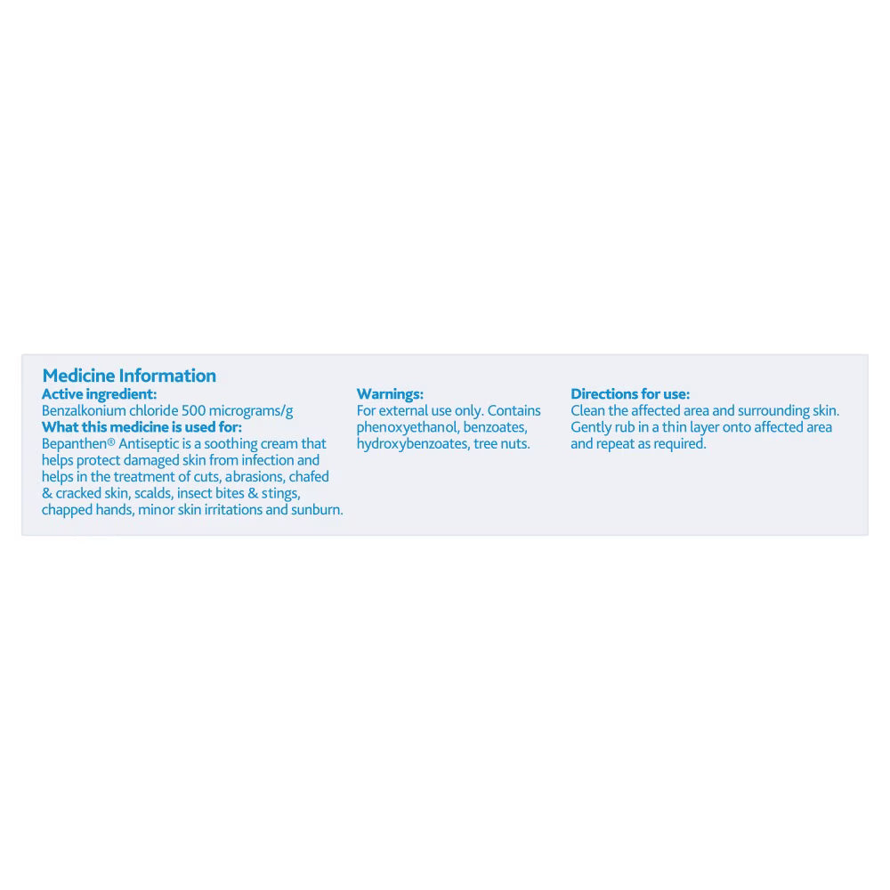 Bepanthen Antiseptic Cream 100g-Bayer-Matakana Pharmacy