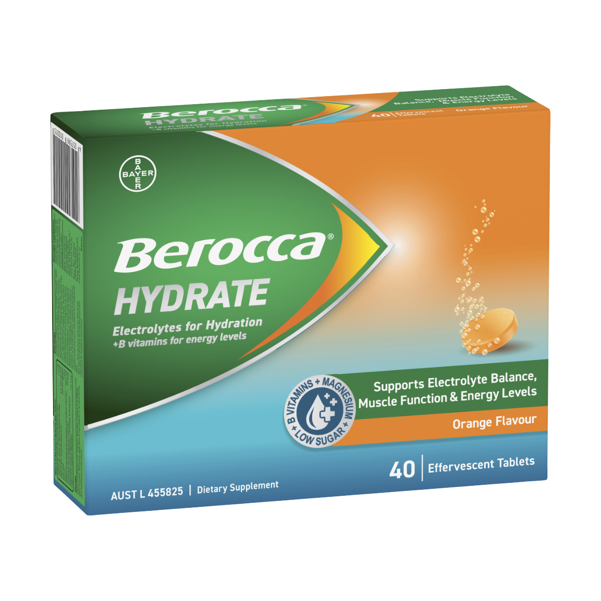 Berocca Hydrate Orange 40s-Bayer-Matakana Pharmacy