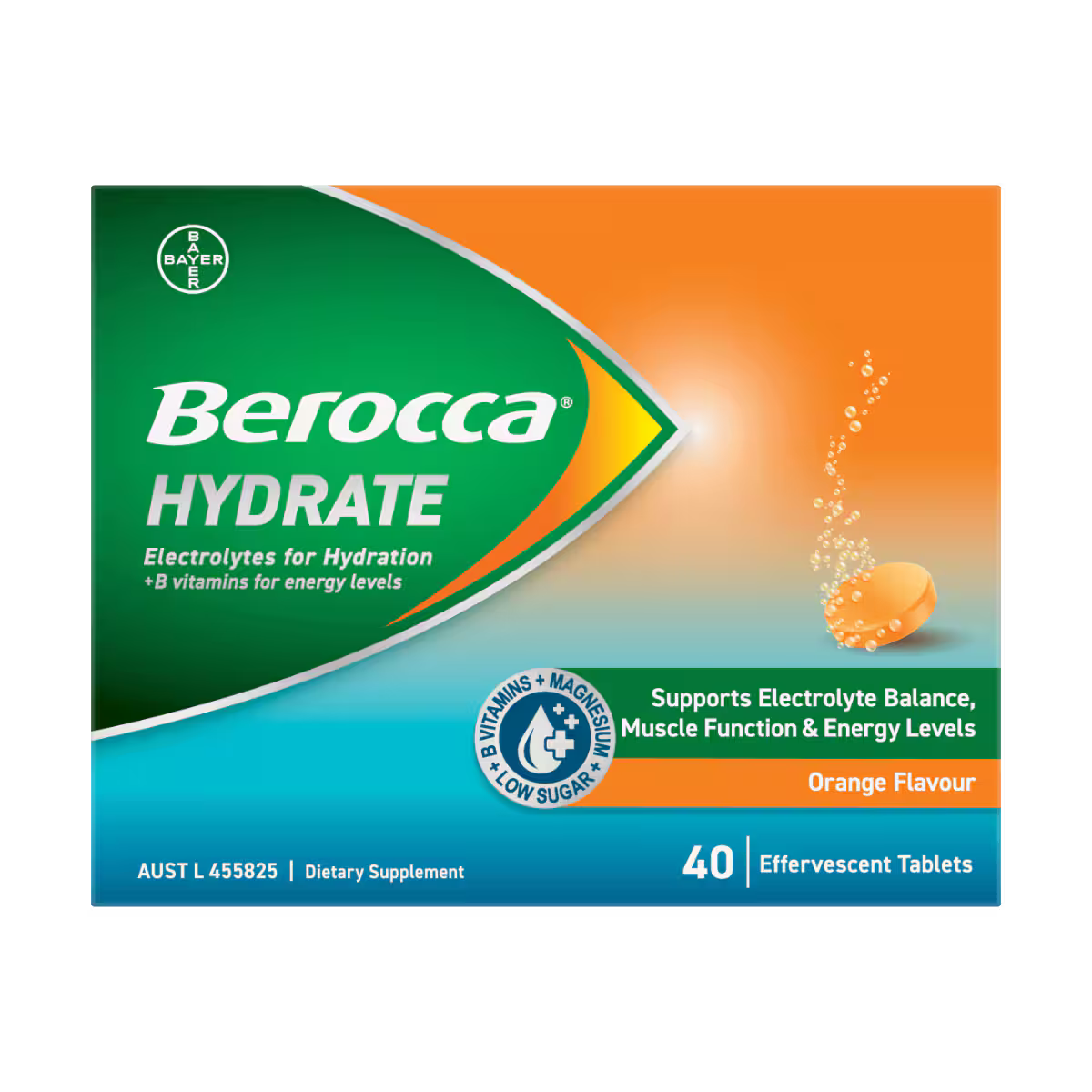 Berocca Hydrate Orange 40s-Bayer-Matakana Pharmacy