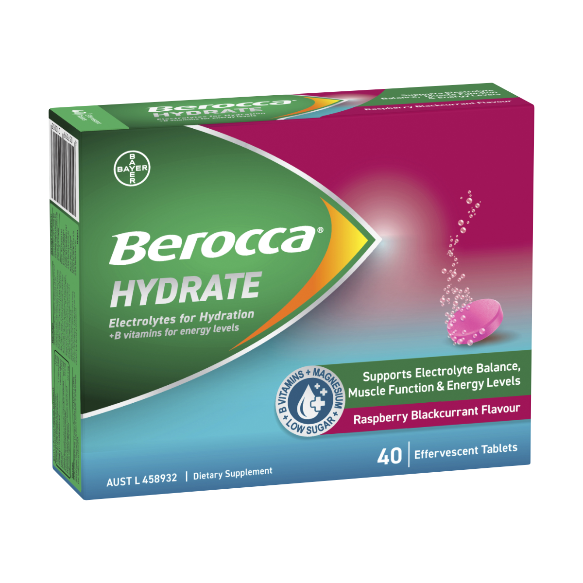Berocca Hydrate Blackcurrant 40s-Bayer-Matakana Pharmacy