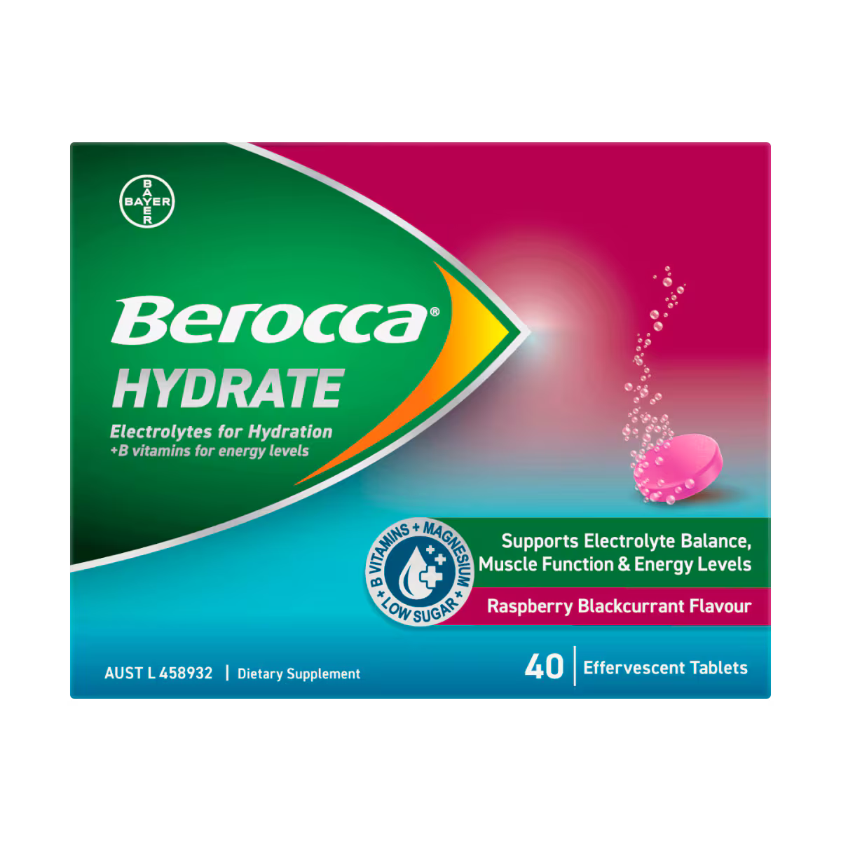 Berocca Hydrate Blackcurrant 40s-Bayer-Matakana Pharmacy