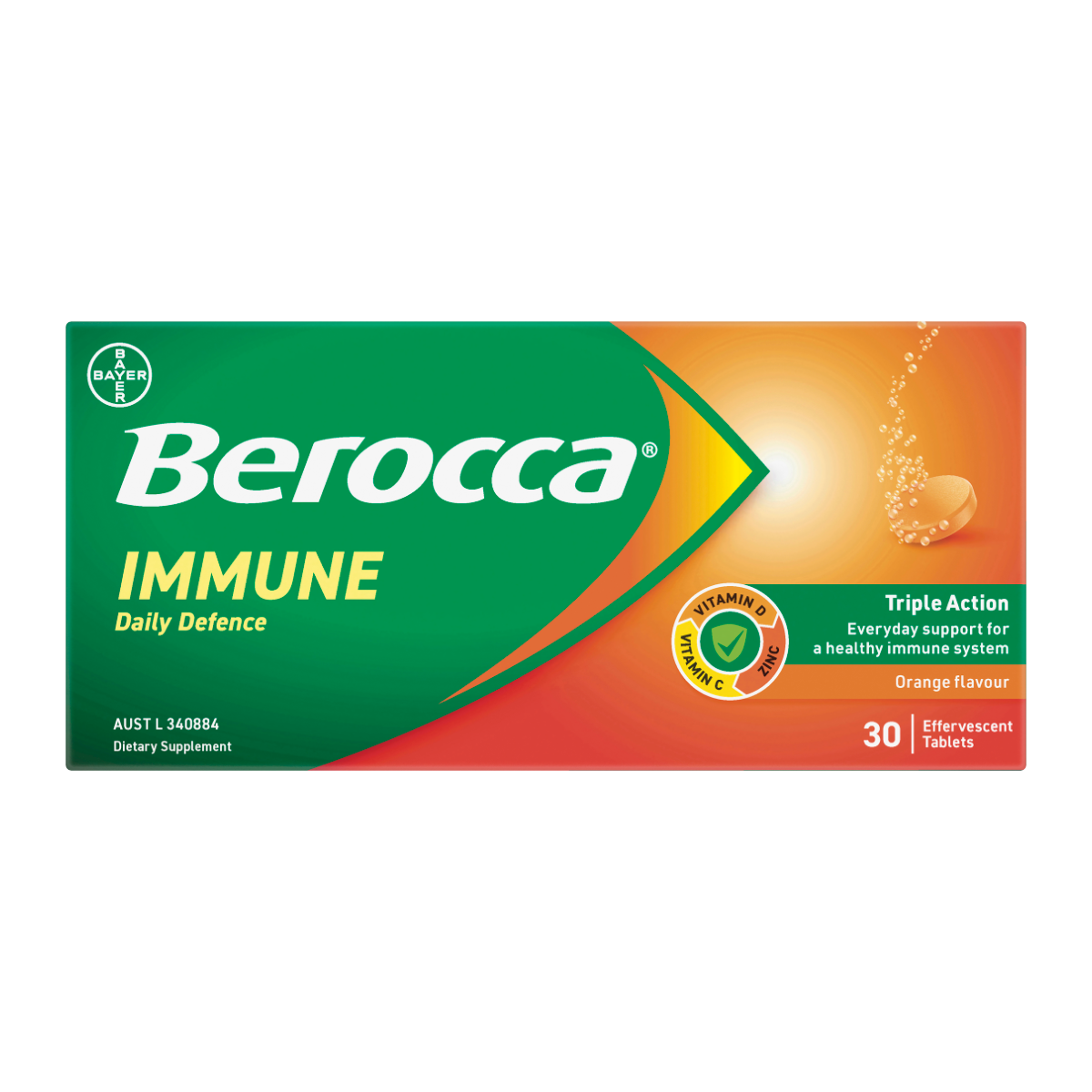 Berocca Immune Daily Defence Orange 30s-Bayer-Matakana Pharmacy