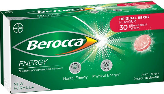 Berocca Energy Original Berry 30s-Matakana Pharmacy