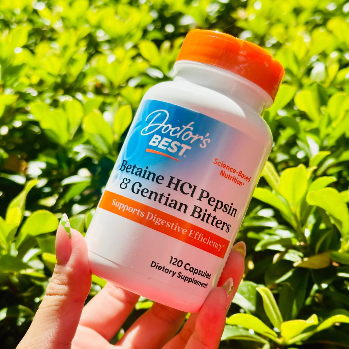 Betaine HCI Pepsin & Gentian Bitters 120 Capsules-Doctor's Best-Matakana Pharmacy