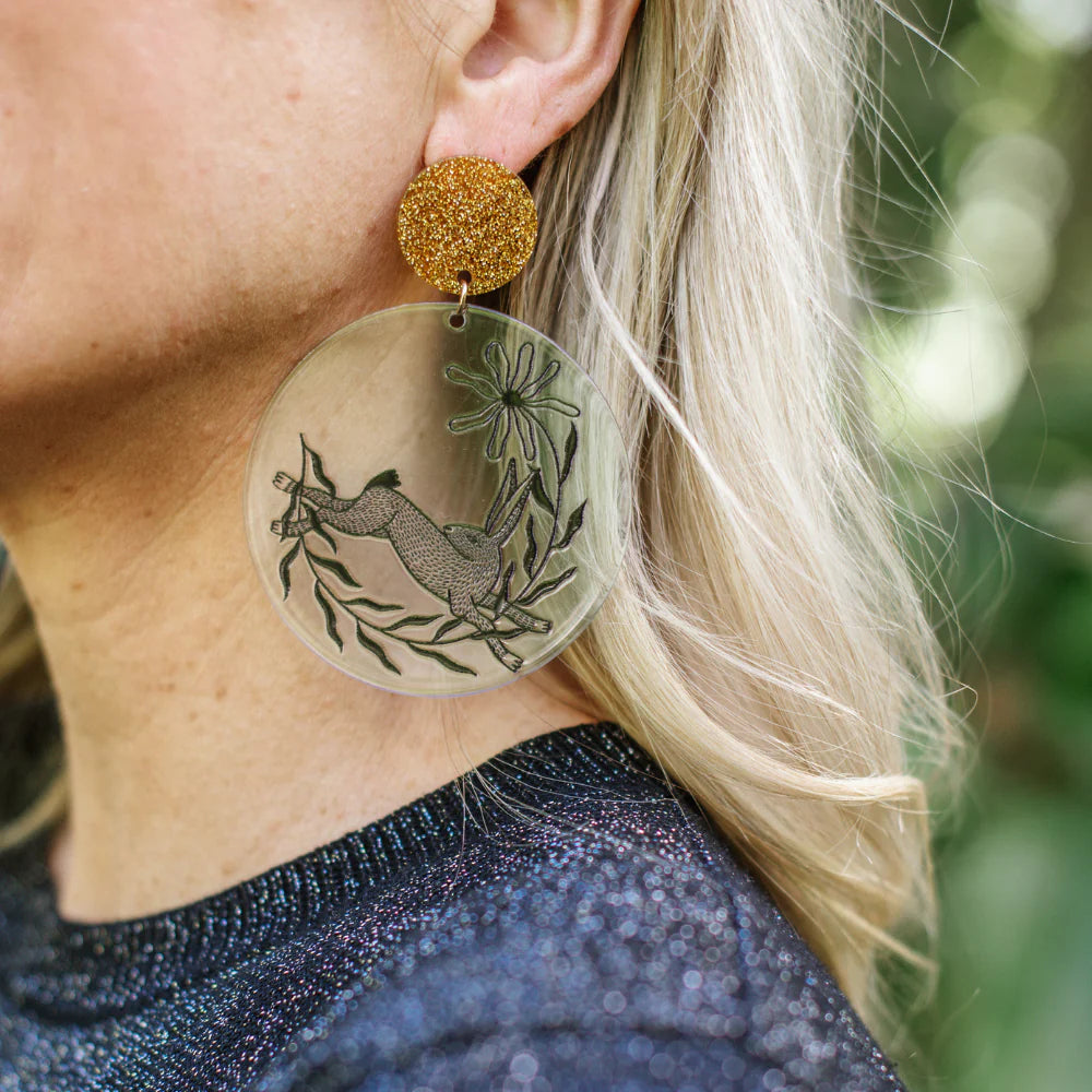 Blue Disk Earrings-Studio Soph-Matakana Pharmacy