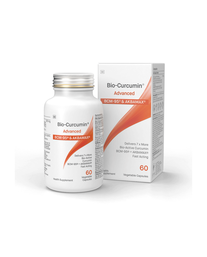 Biomax Bio-Curcumin Advanced BCM-95 + AKBAMAX 60 Capsules, bottle with its carton