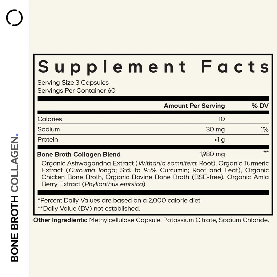 Bone Broth Collagen 180 Capsules-CODEAGE-Matakana Pharmacy