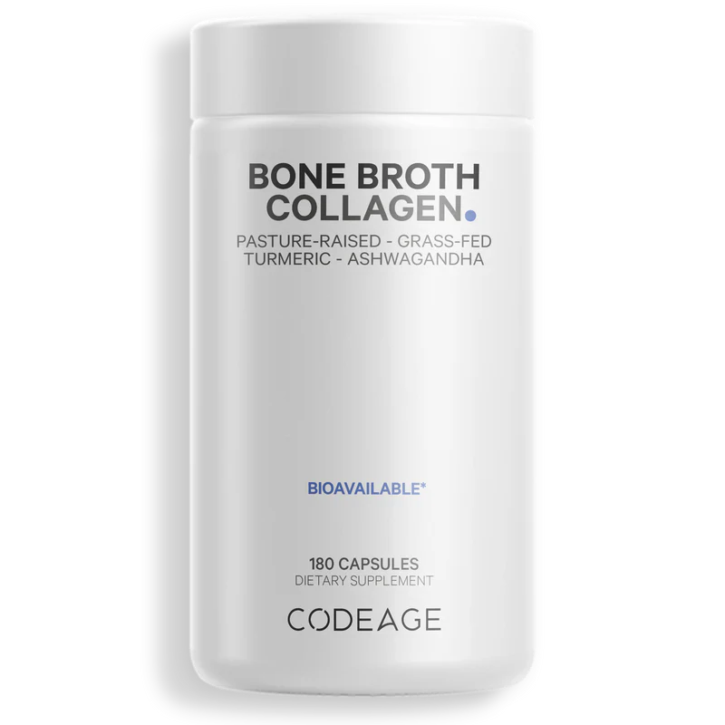 Bone Broth Collagen 180 Capsules-CODEAGE-Matakana Pharmacy