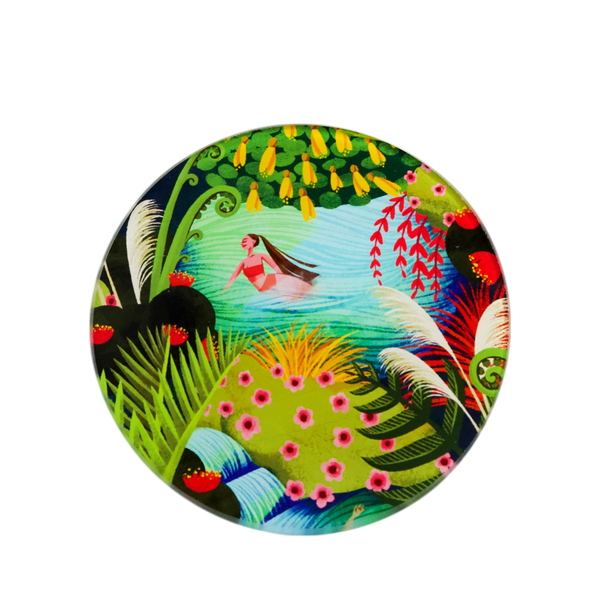 Glass Coasters Wahine In Water-Matakana Pharmacy