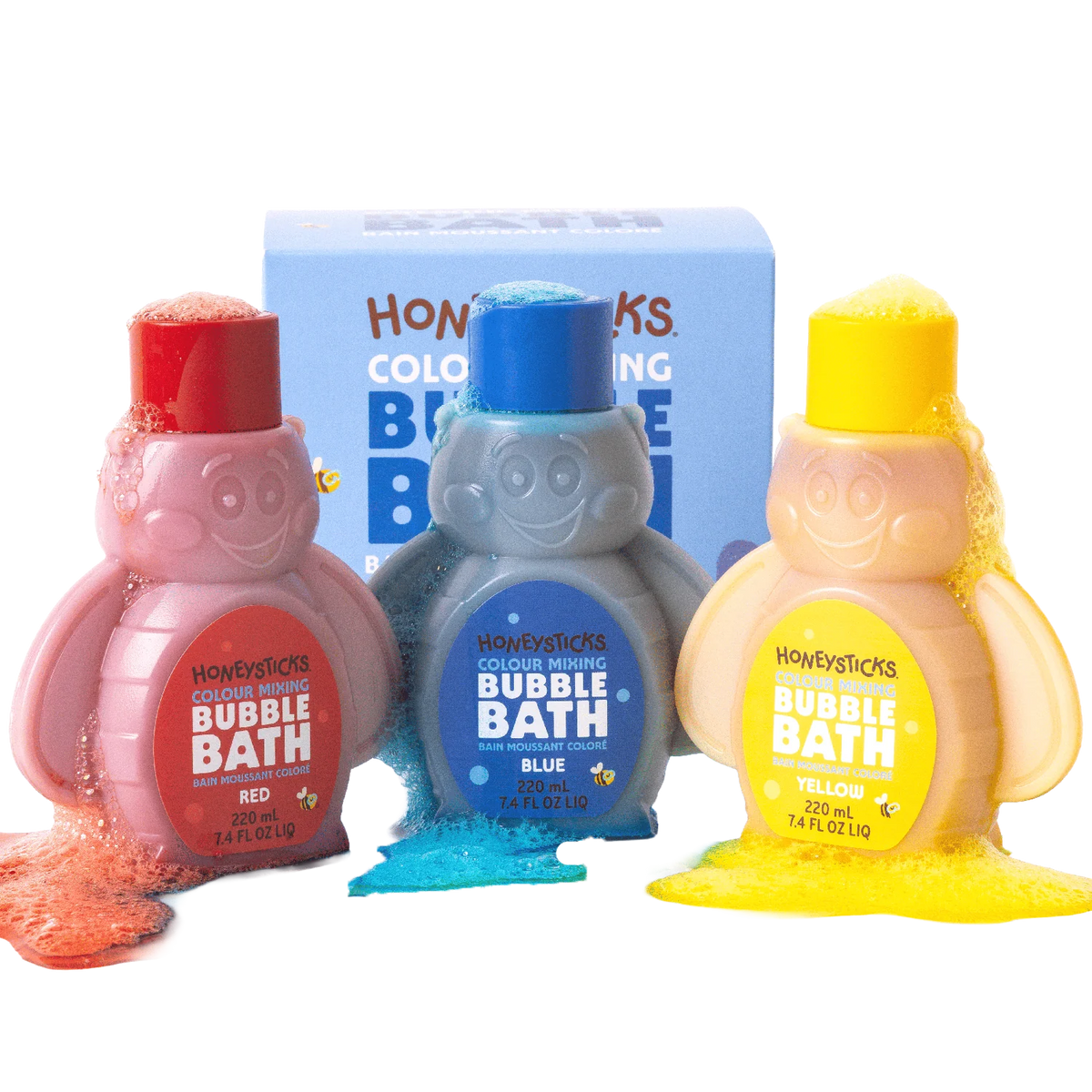 Bubble Bath Colour Mixing 3 Pack (3x220ml)-Honey Sticks-Matakana Pharmacy