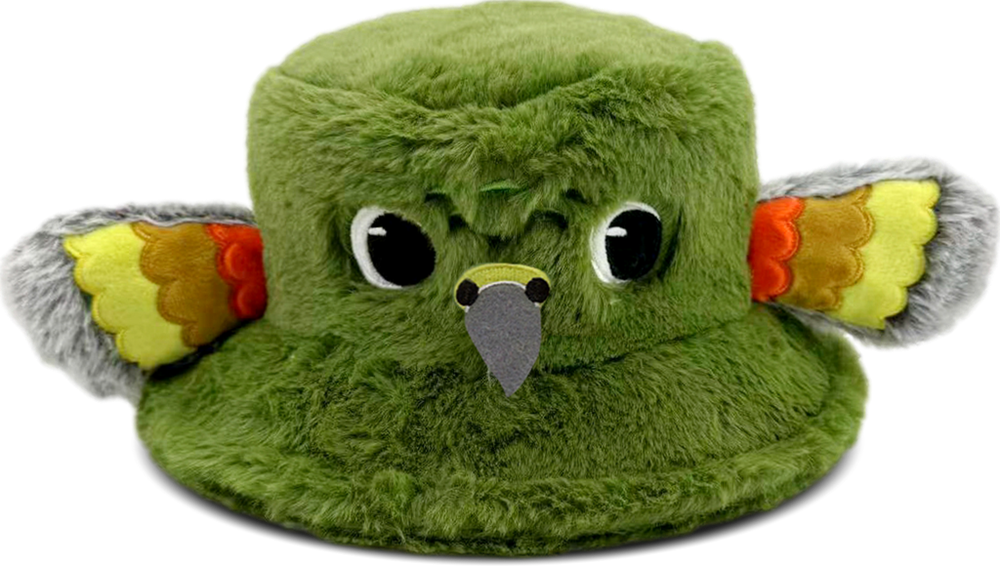 Kids Fluffy Bucket Hat One Size Kevin The Kea-Moana Road NZ-Matakana Pharmacy