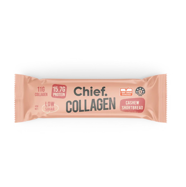 Collagen Protein Bar Cashew Shortbread 45g-Chief-Matakana Pharmacy