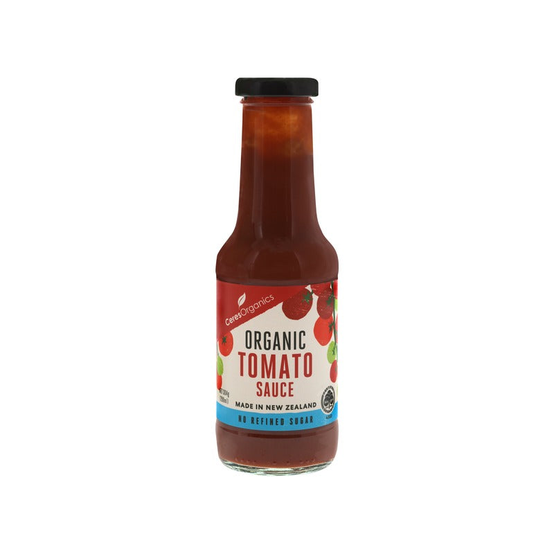 Ceres Organics Organic Tomato Sauce, No Refined Sugar 290ml, front of pack