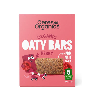 Ceres Organics Organic Oaty Bars, Berry 100g, front of pack