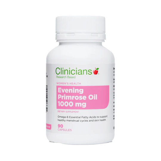 Clinicians Evening Primrose Oil 1000mg 90 Capsules-Clinician's-Matakana Pharmacy
