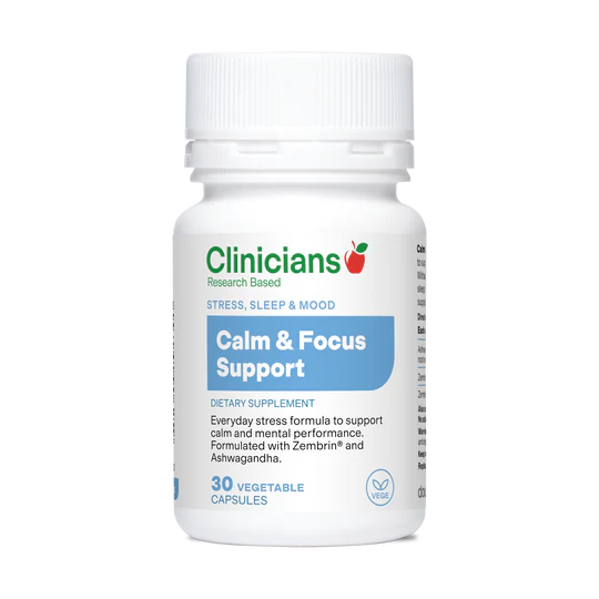 Calm & Focus Support 30 Capsules | Clinicians-Clinicians-Matakana Pharmacy