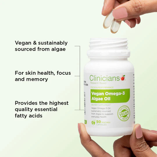 Vegan Omega-3 Algae Oil 50 Capsules | Clinicians-Clinicians-Matakana Pharmacy