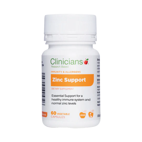 Zinc Support 60 Capsules | Clinicians-Clinicians-Matakana Pharmacy