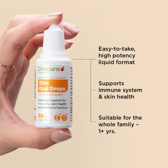 CLINICIANS Zinc Oral Drops 1mg 30ml-Clinician's-Matakana Pharmacy