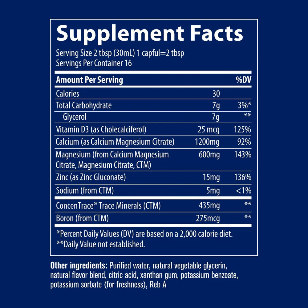 Cal/Mag/Zinc - Pina Colada 473ml-Trace Minerals-Matakana Pharmacy