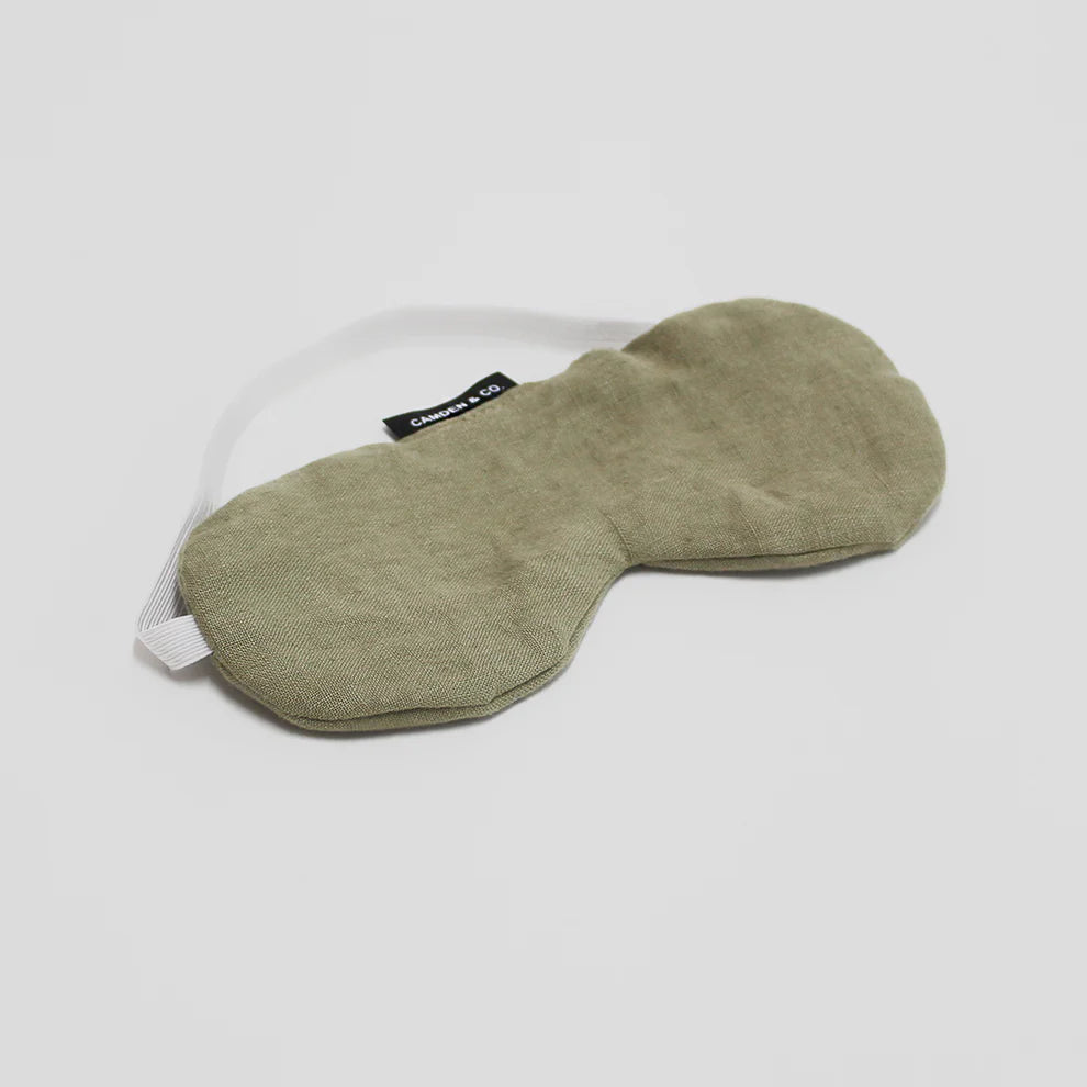 CAMDEN CO. Eye Mask Linen Green Moss-Matakana Pharmacy