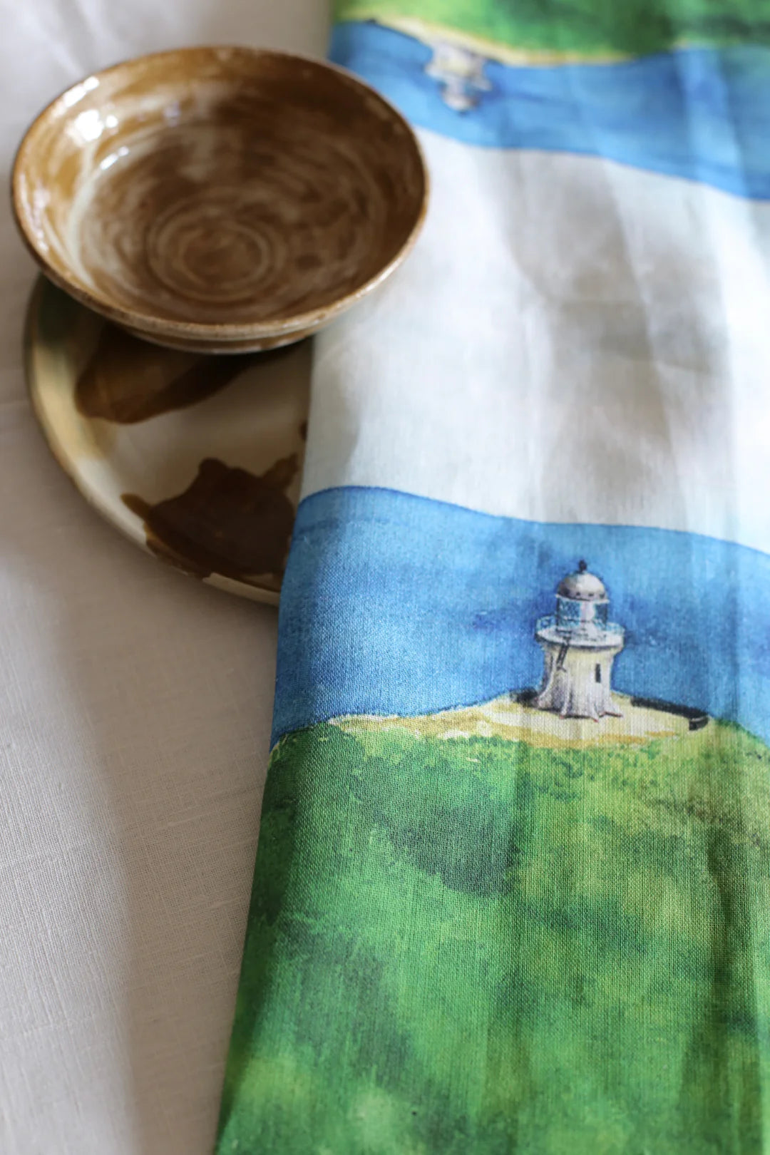 Tea Towel - Cape Reinga/Te Rerenga Wairua-By Ali Davies-Matakana Pharmacy