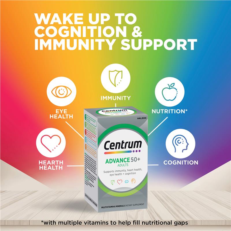 Centrum Advance Vitamins 50+ 100 Tablets-Haleon-Matakana Pharmacy